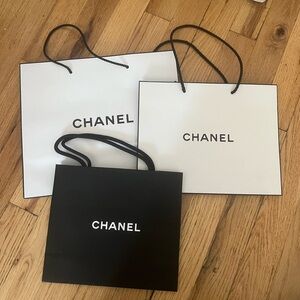(3) Chanel Shopping Bags, mix of sizes